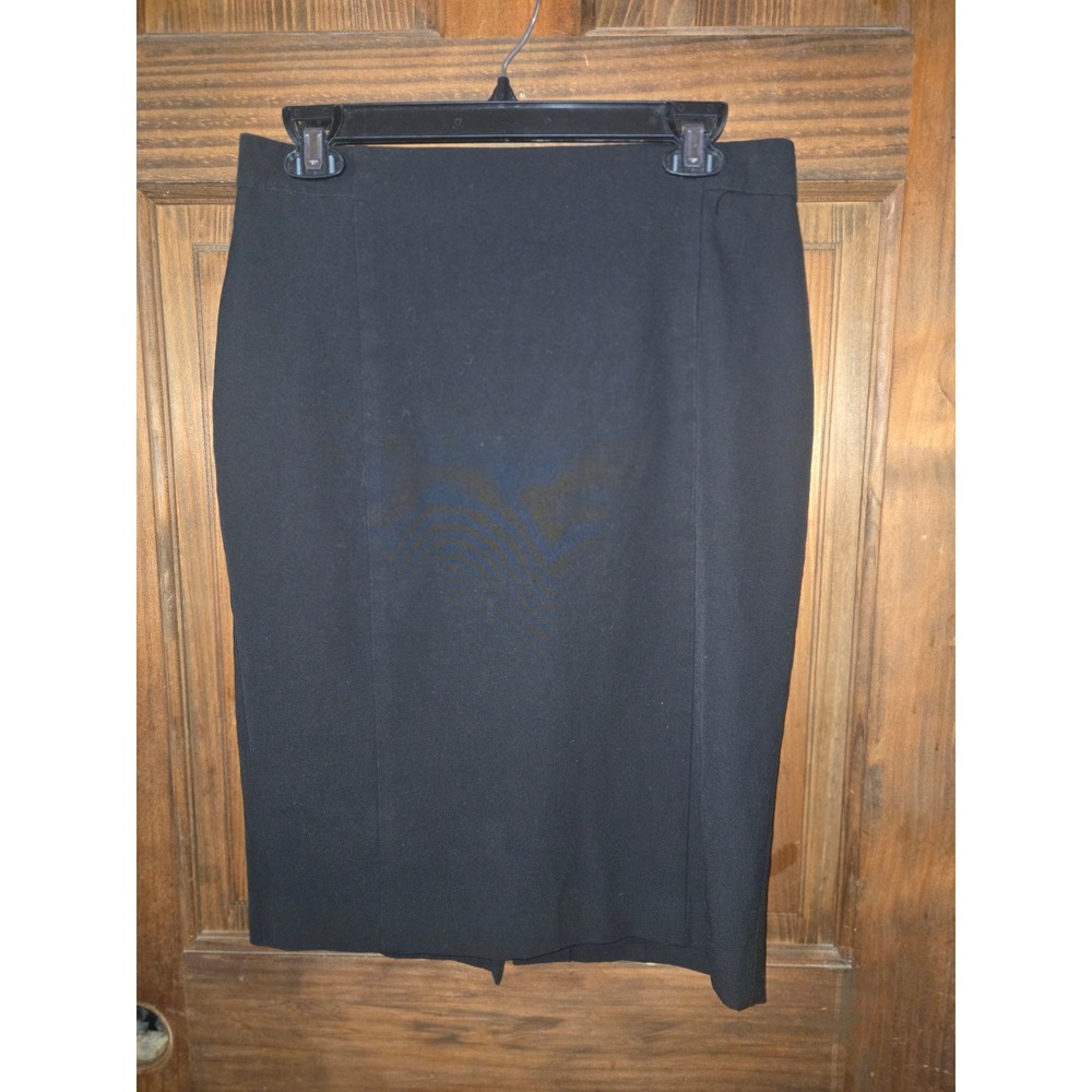 Ann Taylor Black Pencil Skirt Size 6 Professional Business Stretch Knee Length
